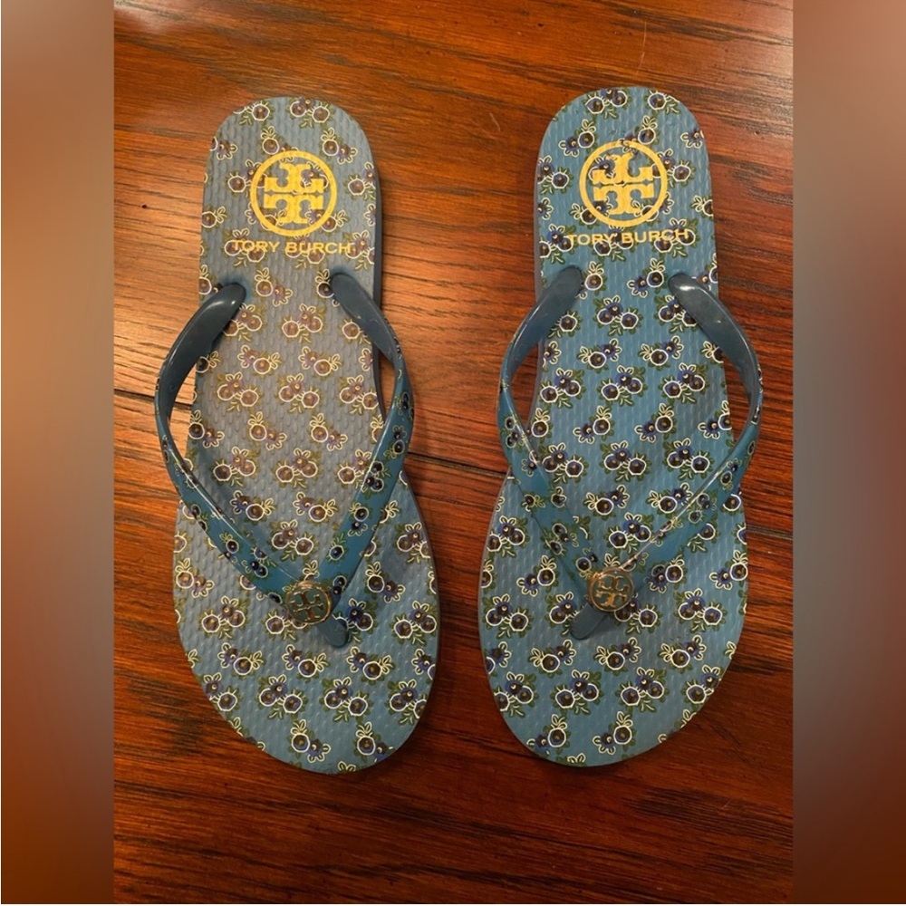 Tory Burch Avalon blue flip-flops